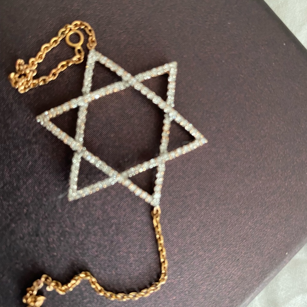 STAR OF DAVID 14k SOLID ROSE GOLD DIAMOND BRACELET